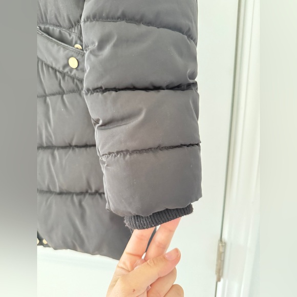 Zara Black Puffer Jacket with Fur Hood - Picture 8 of 9